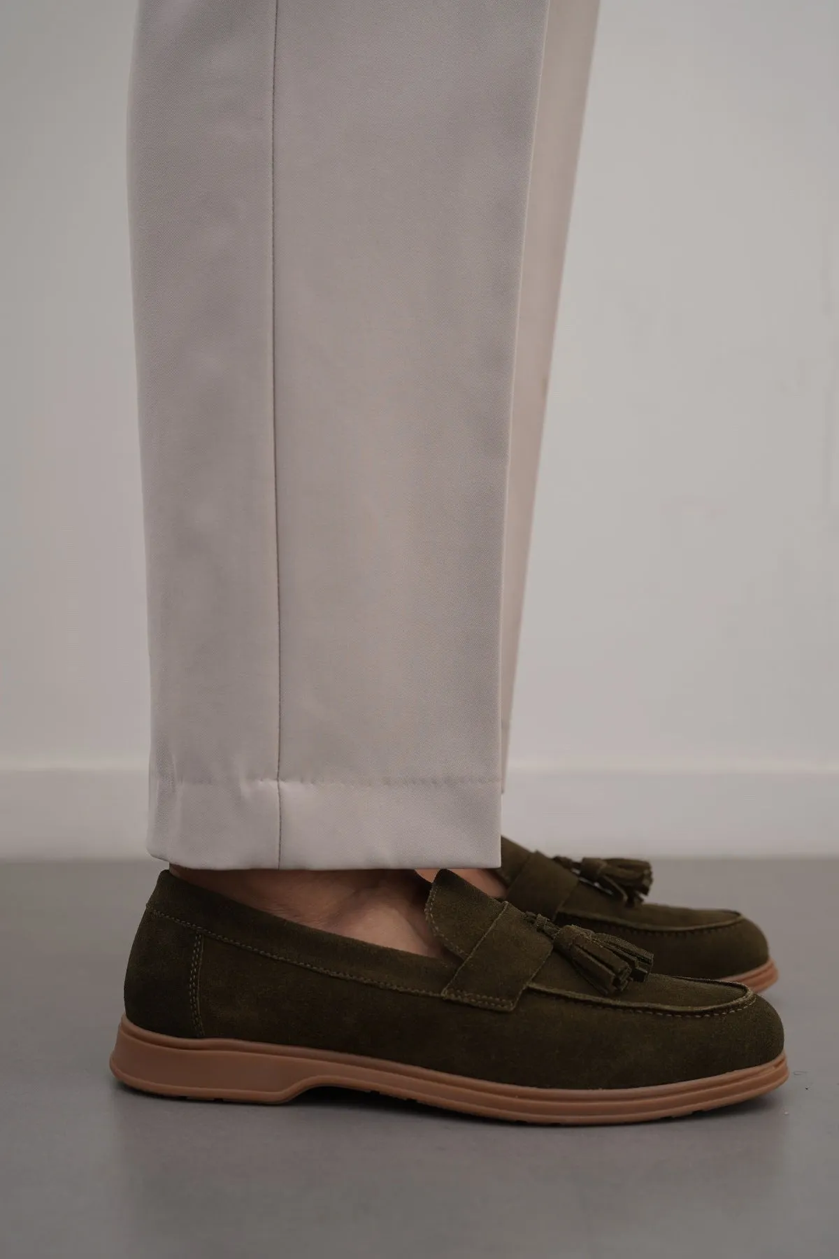 SUEDE LEATHER TASSEL LOAFERS