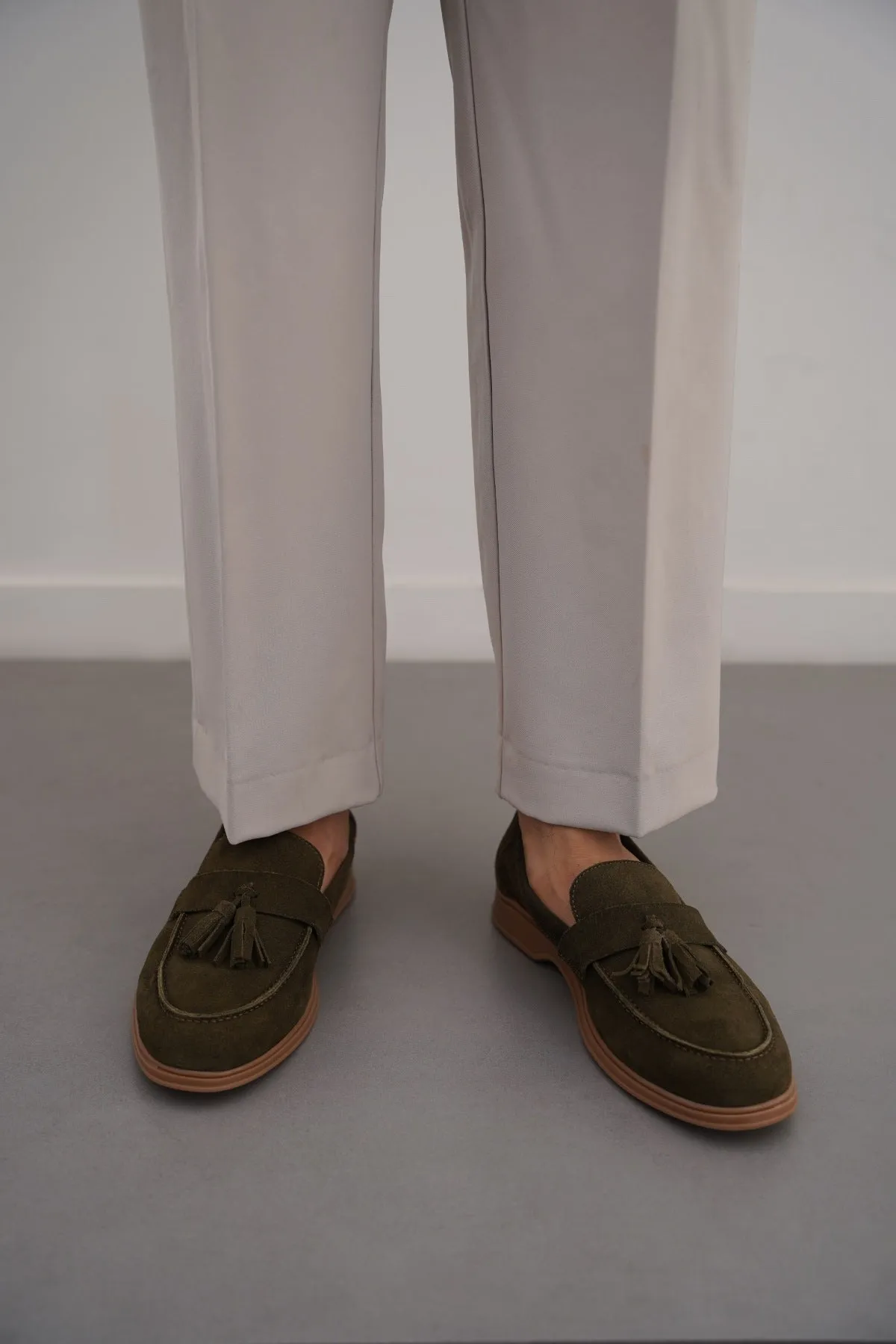 SUEDE LEATHER TASSEL LOAFERS