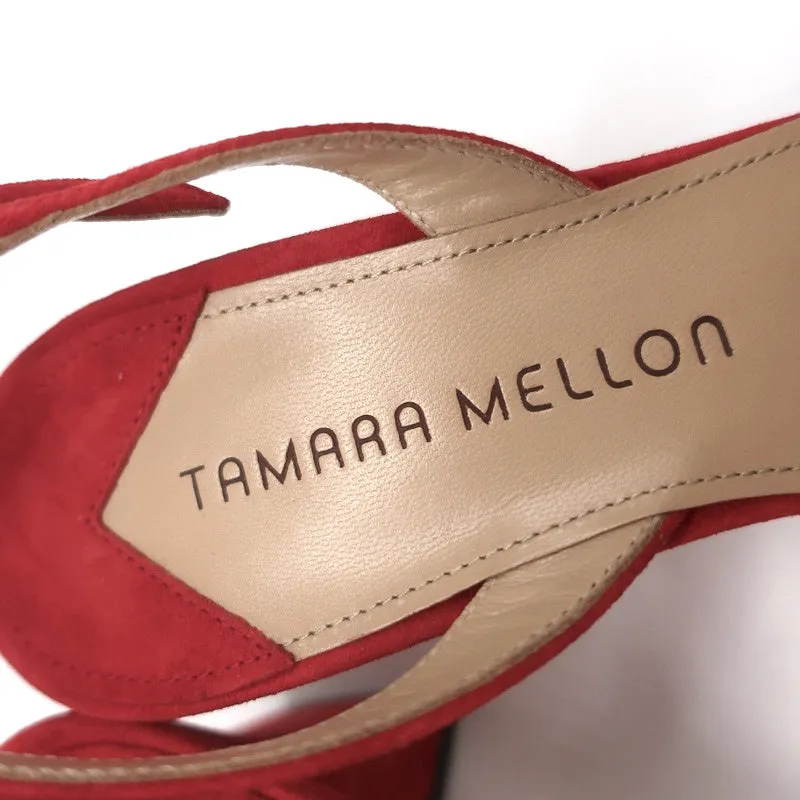 Tamara Mellon Liaison 55 Slingback Pumps Red Suede Size 36.5 NEW