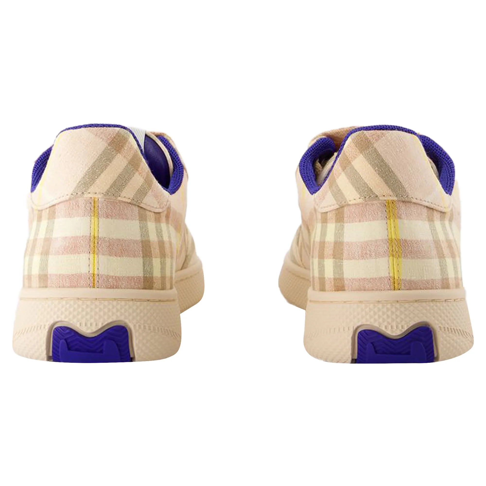 Terrace Chk Sneakers - Burberry - Linen - Pink