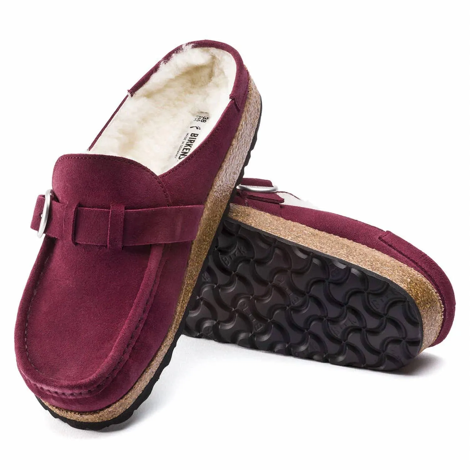 Unisex Buckley Shearling Clogs In Maroon