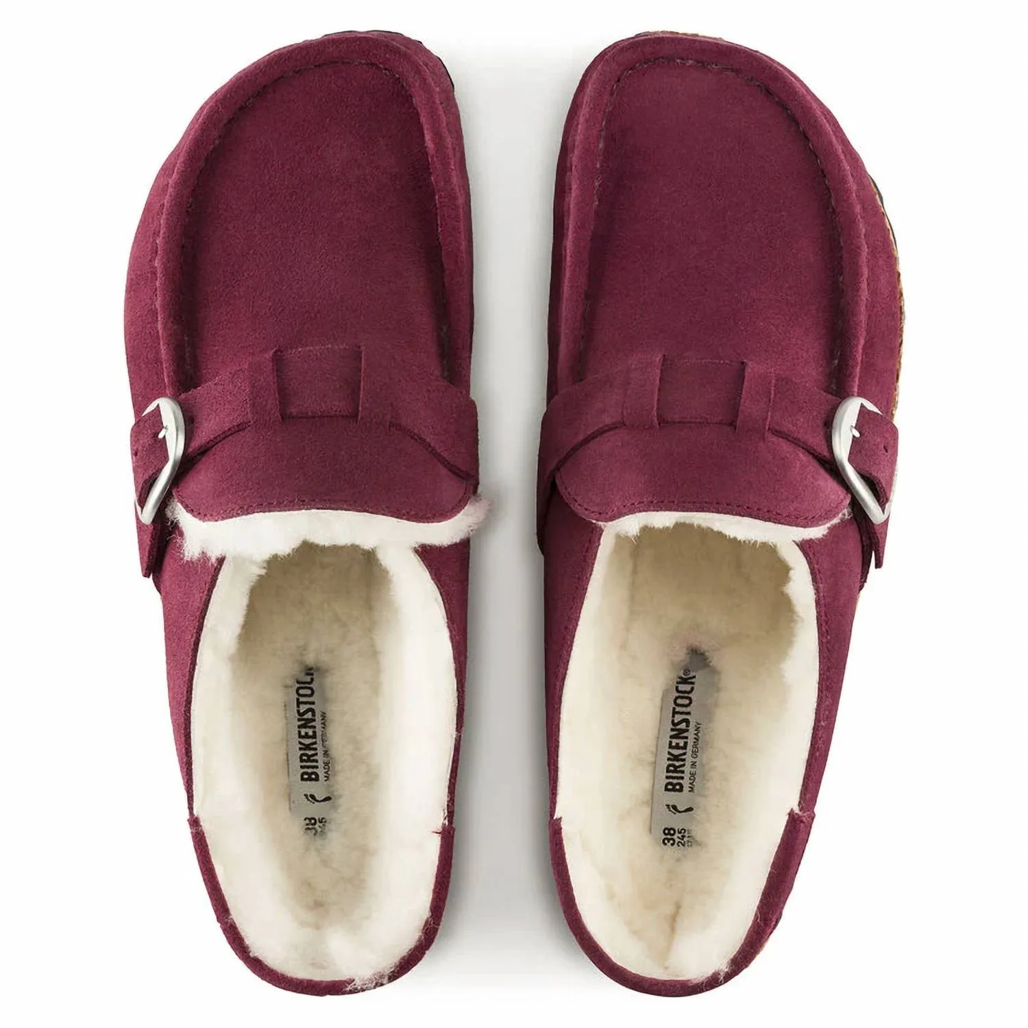 Unisex Buckley Shearling Clogs In Maroon