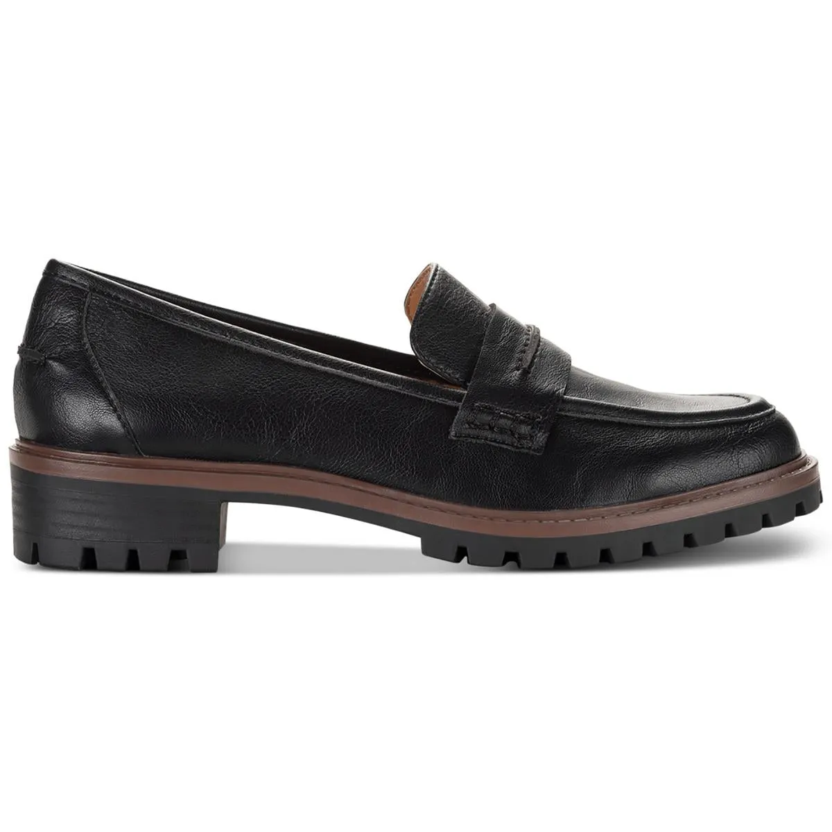 Wandaa Womens Faux Leather Slip-On Loafers