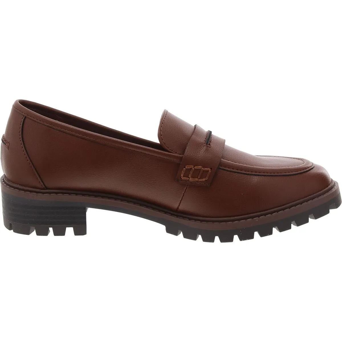 Wandaa Womens Faux Leather Slip-On Loafers