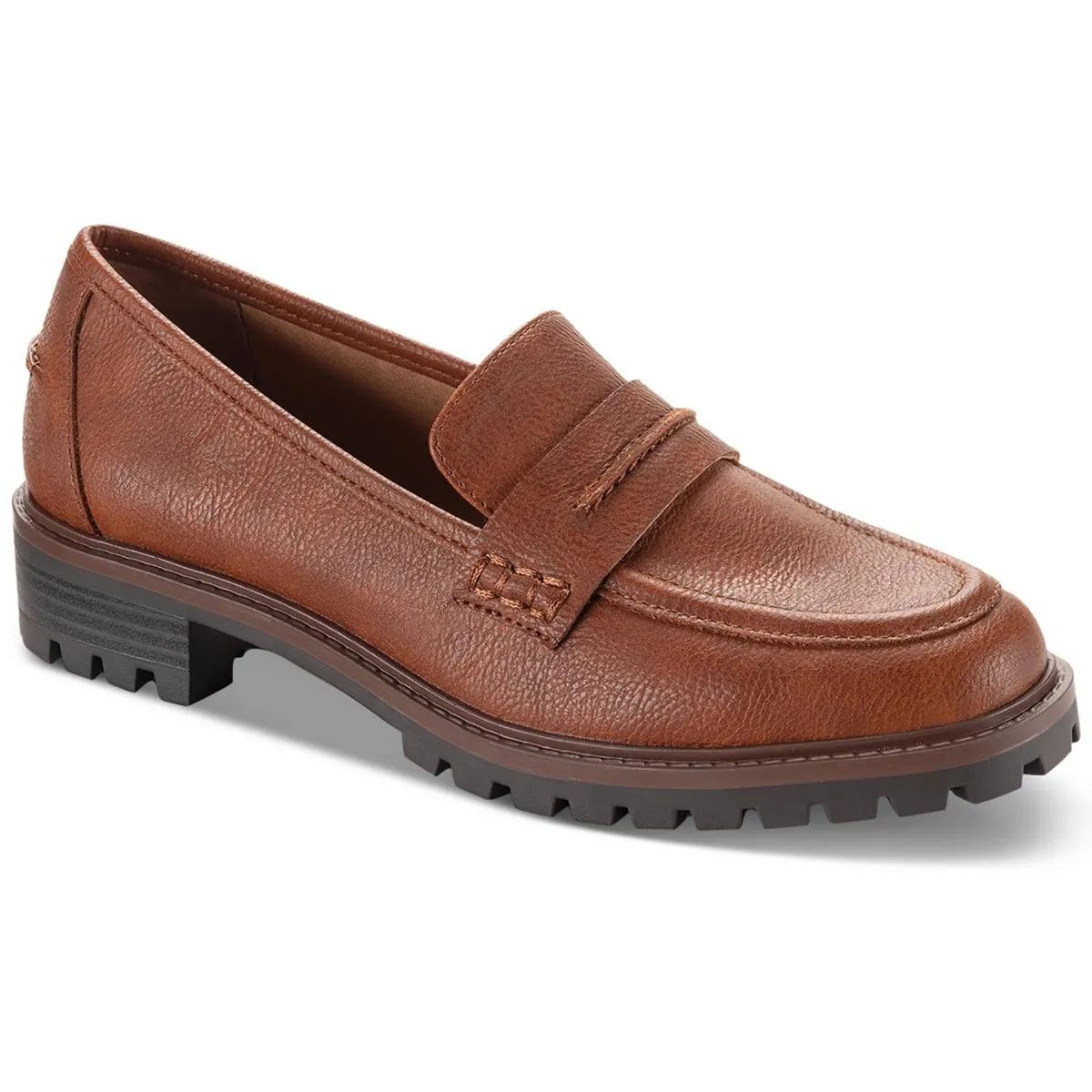 Wandaa Womens Faux Leather Slip-On Loafers