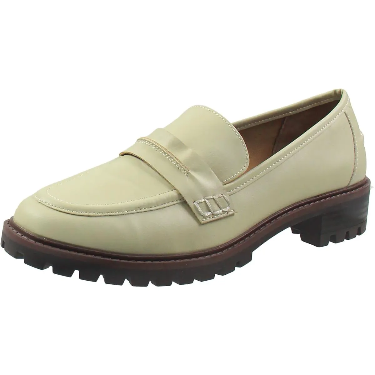 Wandaa Womens Faux Leather Slip-On Loafers