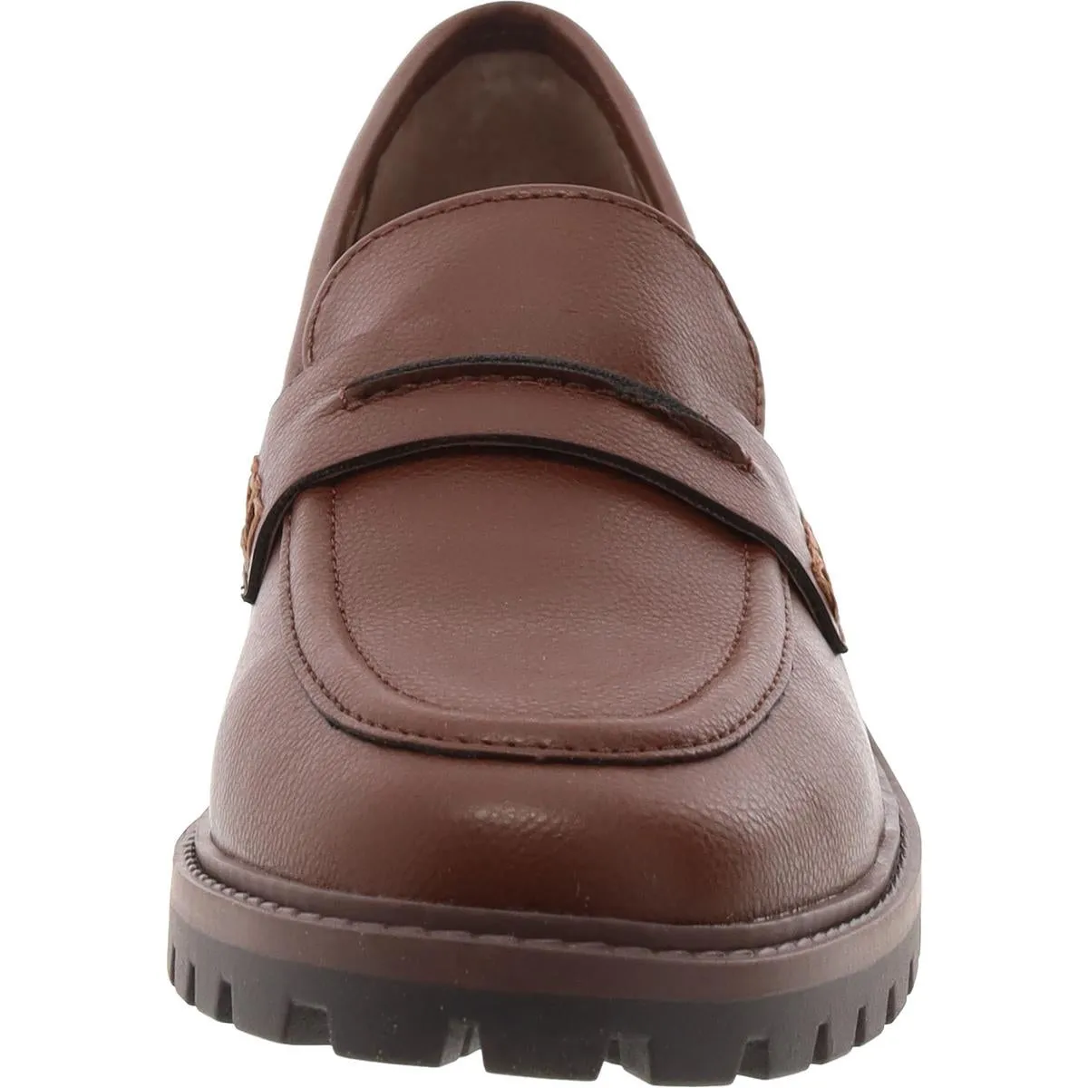 Wandaa Womens Faux Leather Slip-On Loafers