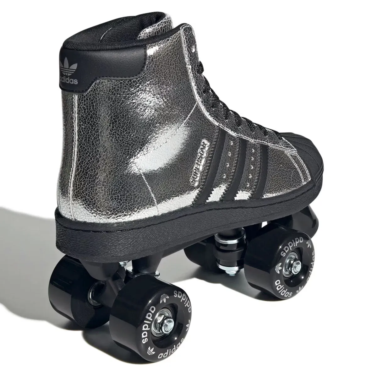 Wmns Superstar 82 Roller Skates 'Silver Metallic Core Black'