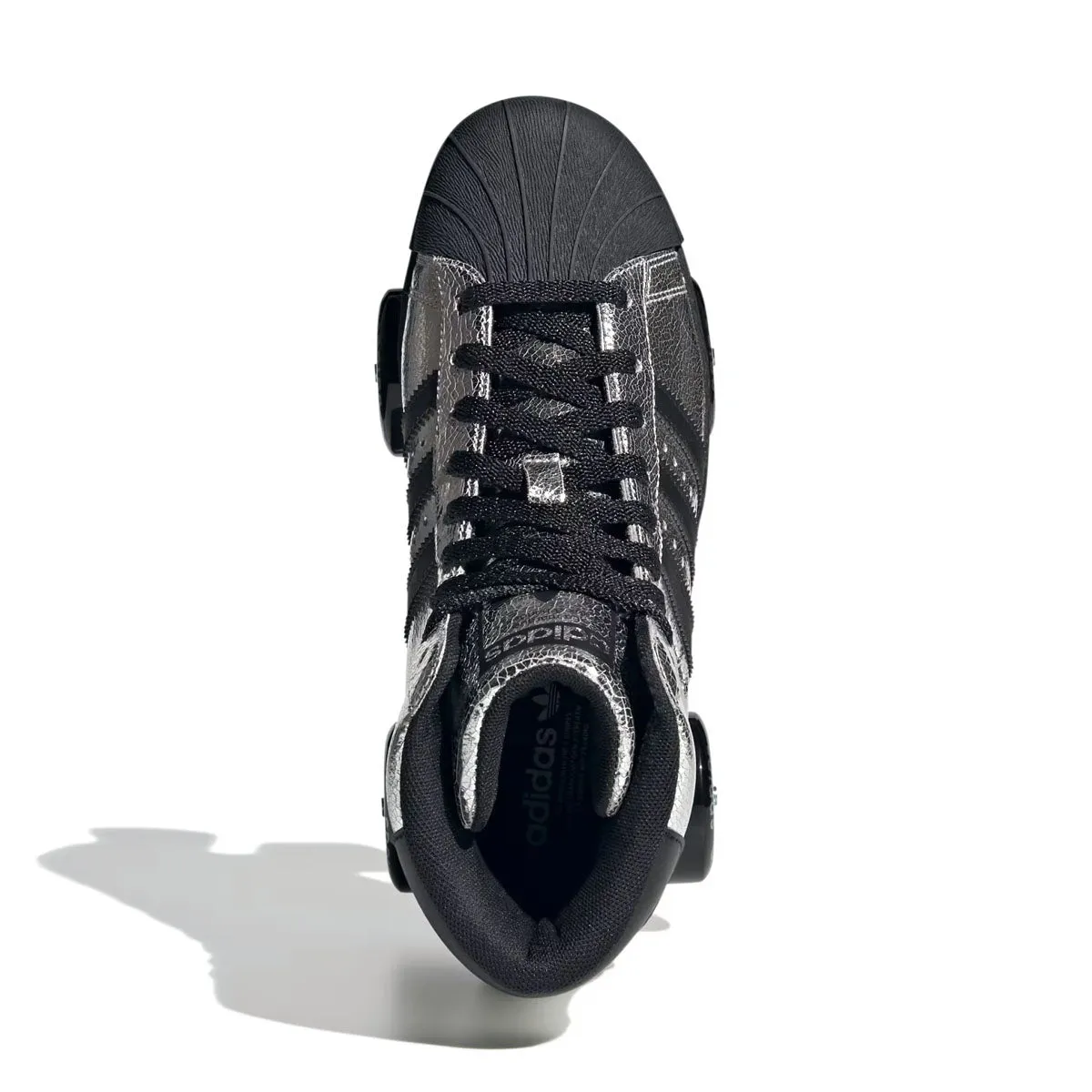 Wmns Superstar 82 Roller Skates 'Silver Metallic Core Black'