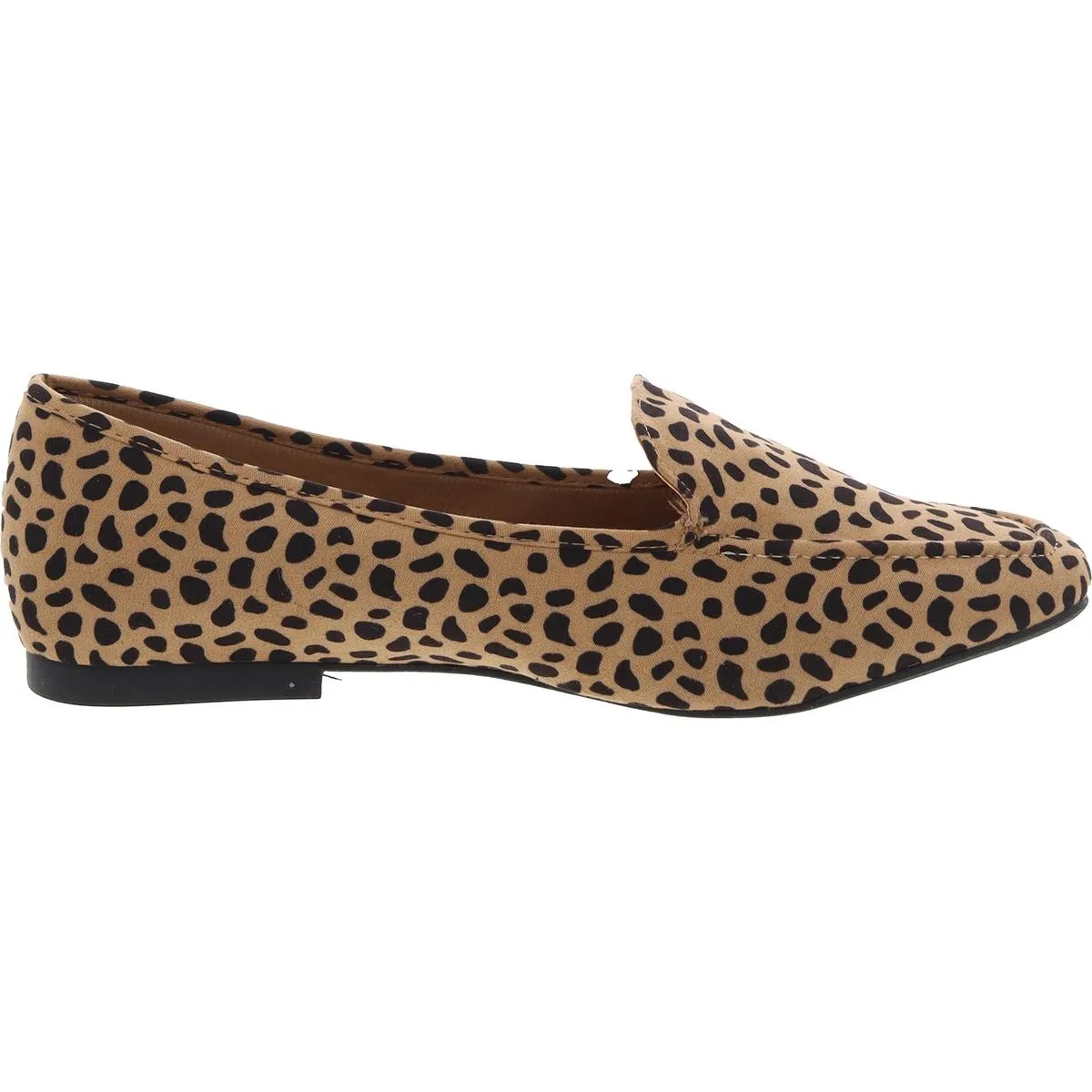 Womens Animal Print Faux Leather Loafers