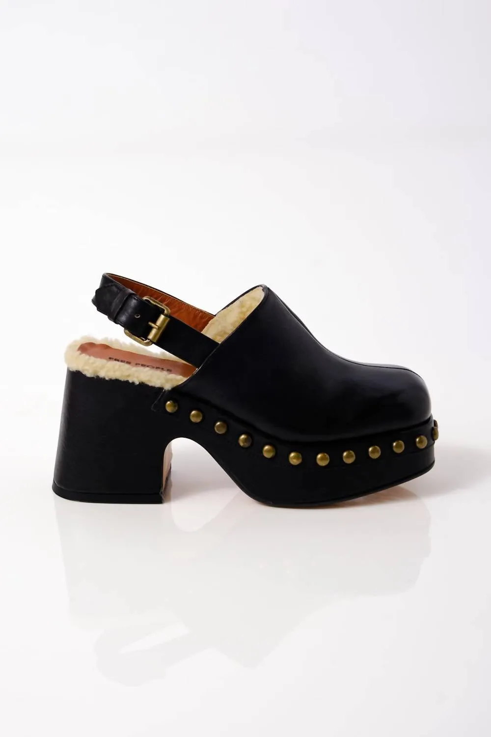 Women's Autumn Studded Platform Clogs In Black