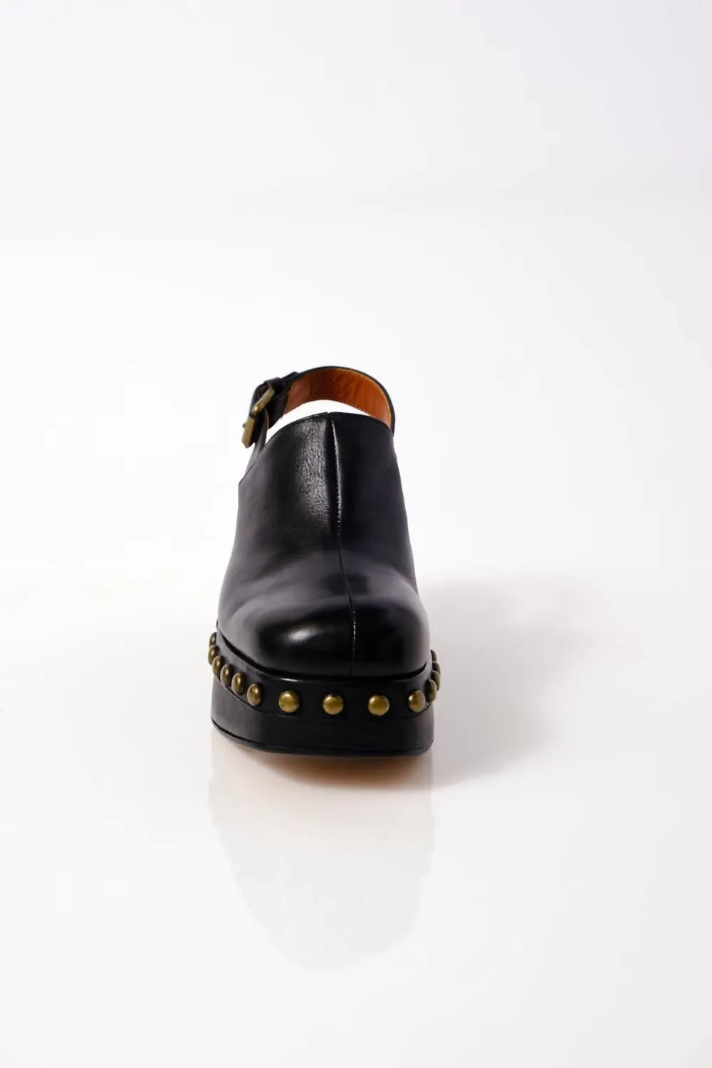 Women's Autumn Studded Platform Clogs In Black