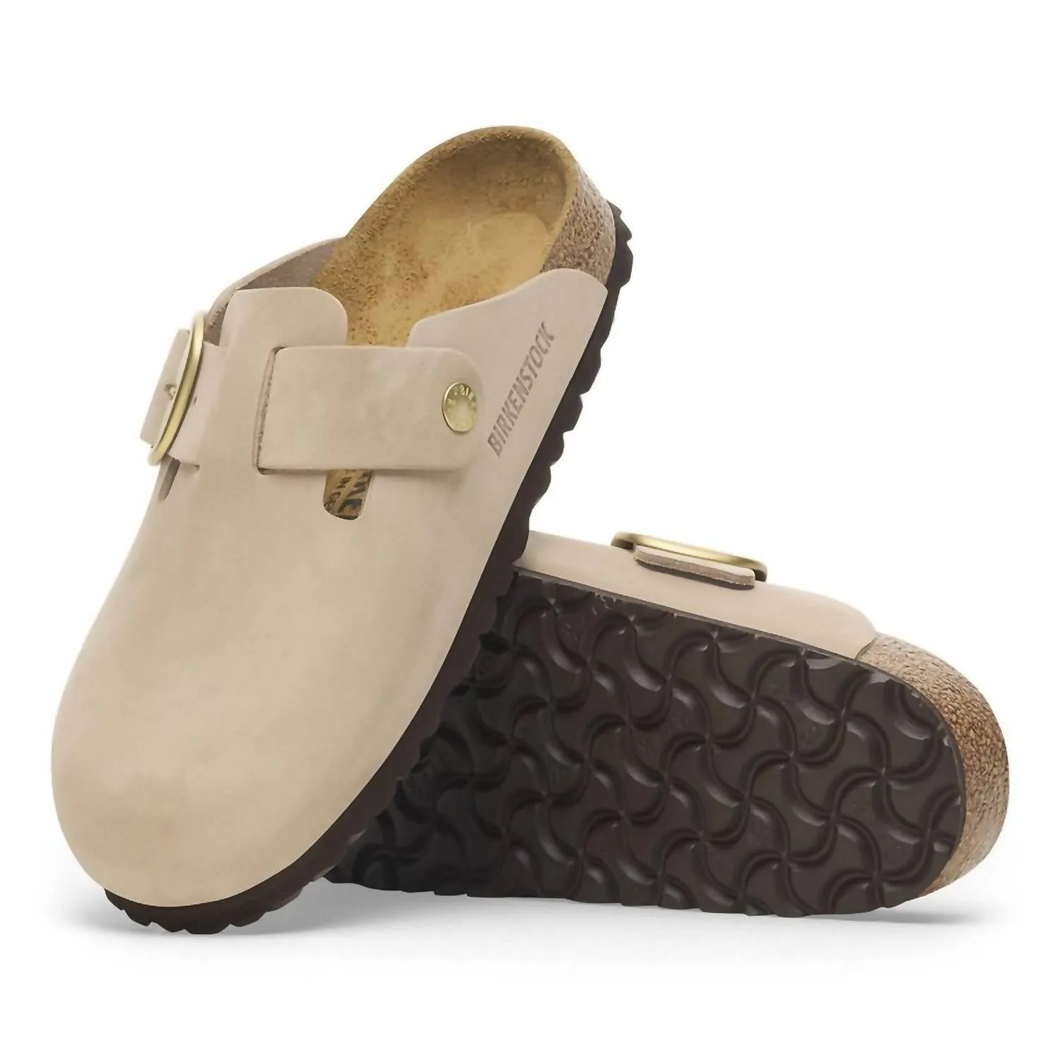 Women's Boston Big Buckle Clogs In Sandcastle
