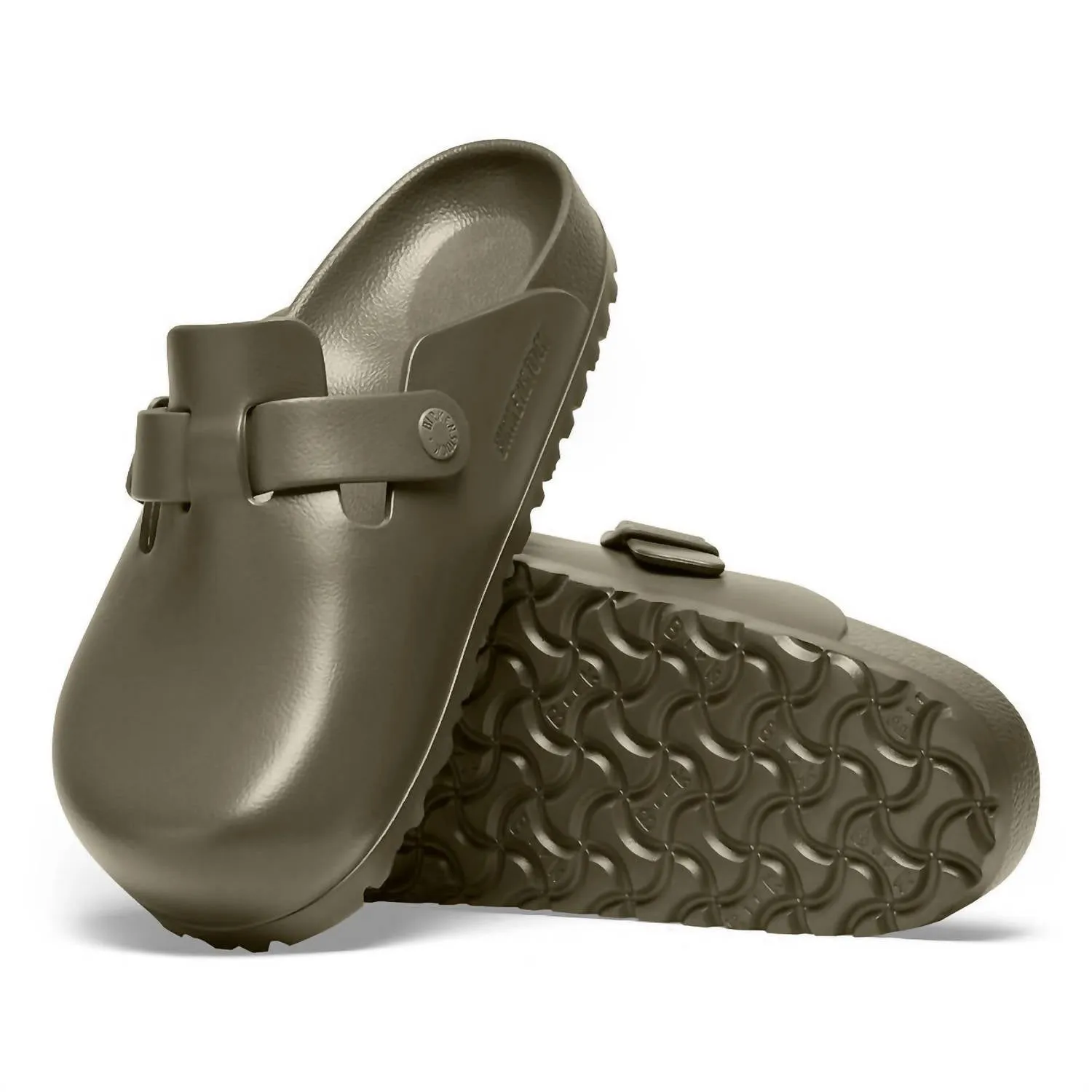 Women's Boston Eva Clogs - Medium/narrow In Faded Khaki