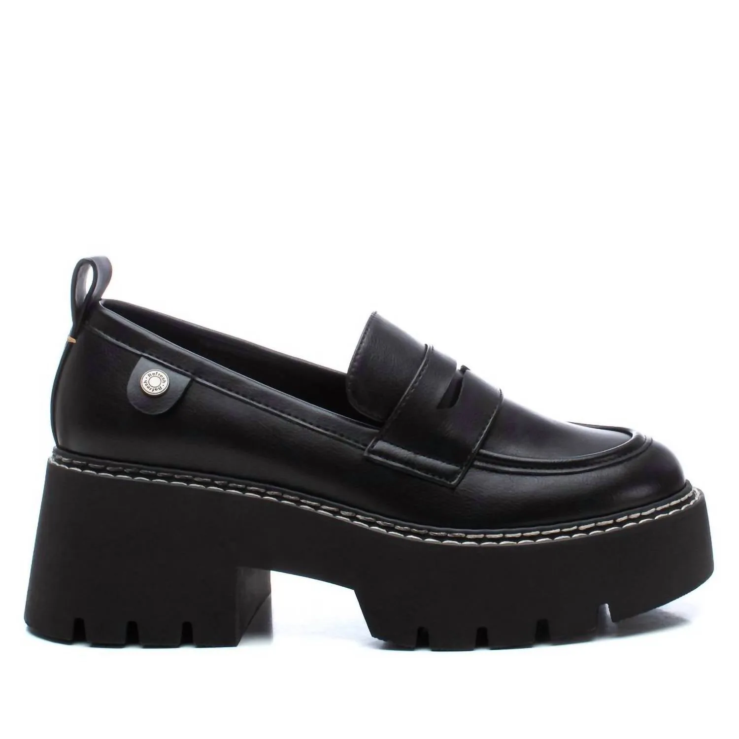 Women's Casual Platform Moccasins In Black