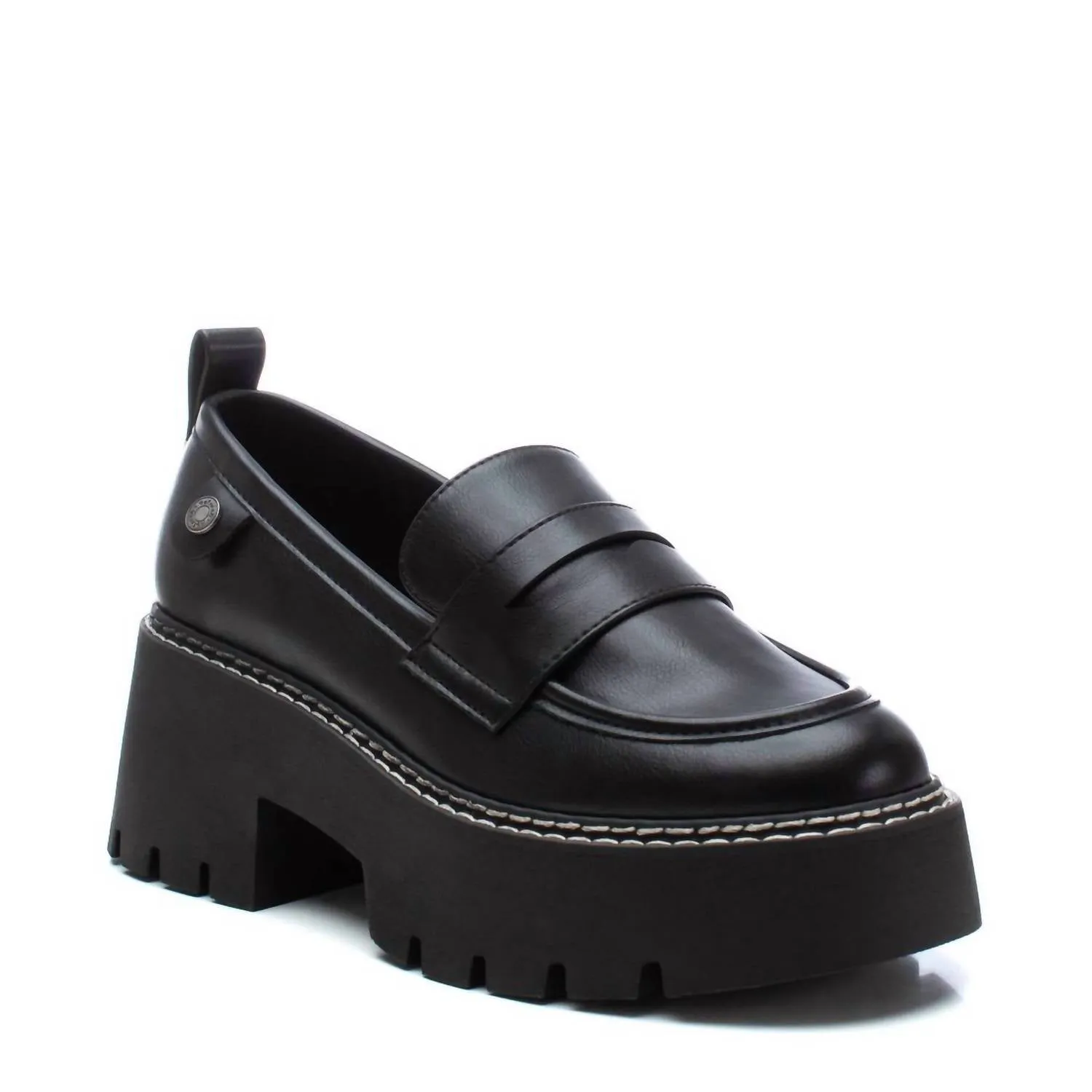 Women's Casual Platform Moccasins In Black