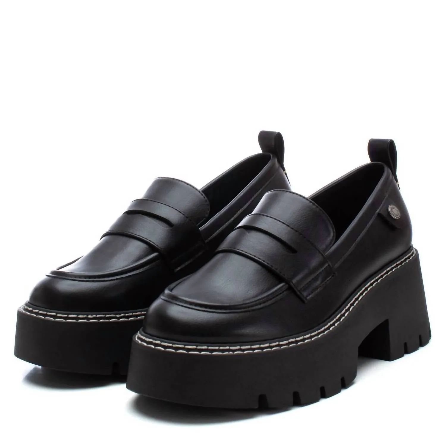 Women's Casual Platform Moccasins In Black