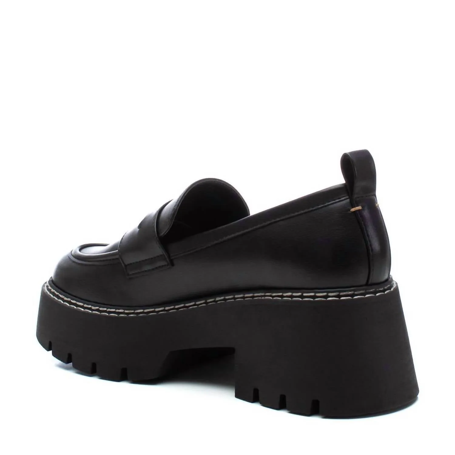 Women's Casual Platform Moccasins In Black