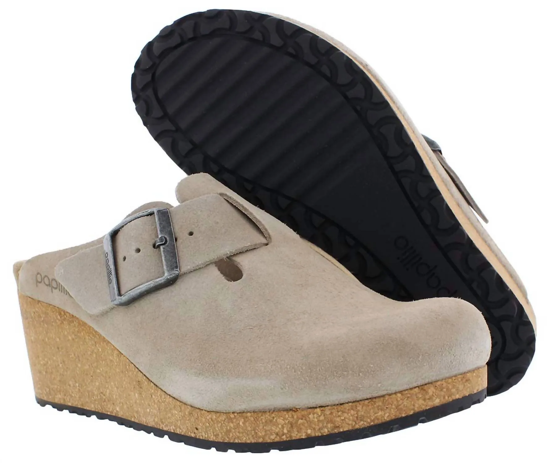 Women's Fanny Ring Buckle Clogs In Taupe