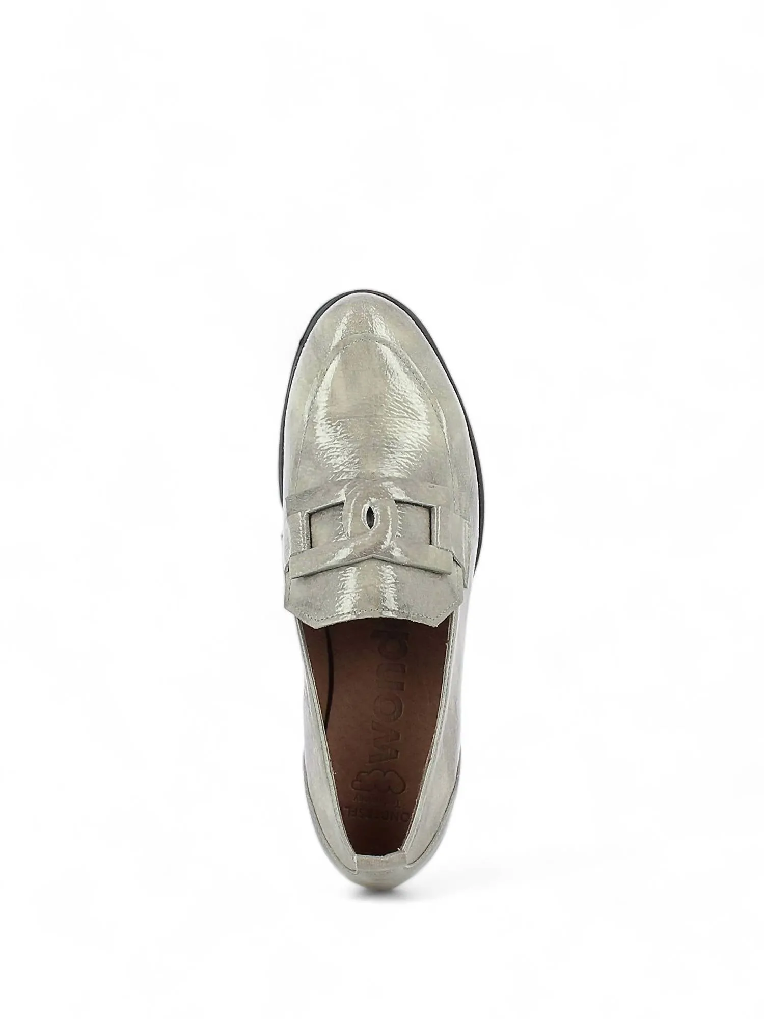 Women's Fly Rings Moccasins Shoes In Iris Gris (Light Grey Patent)