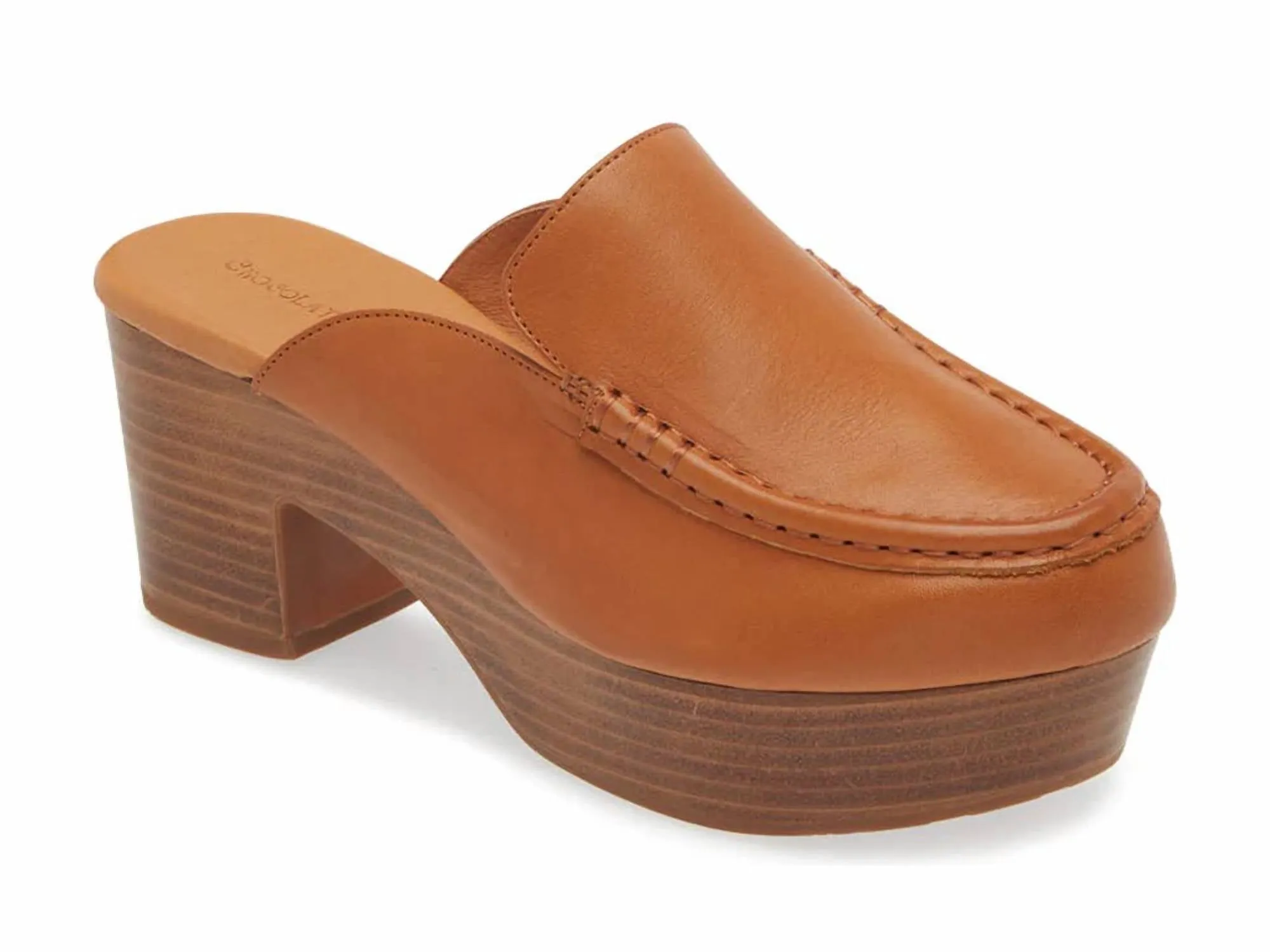 Women's Gemm High Clog Shoes In Cognac