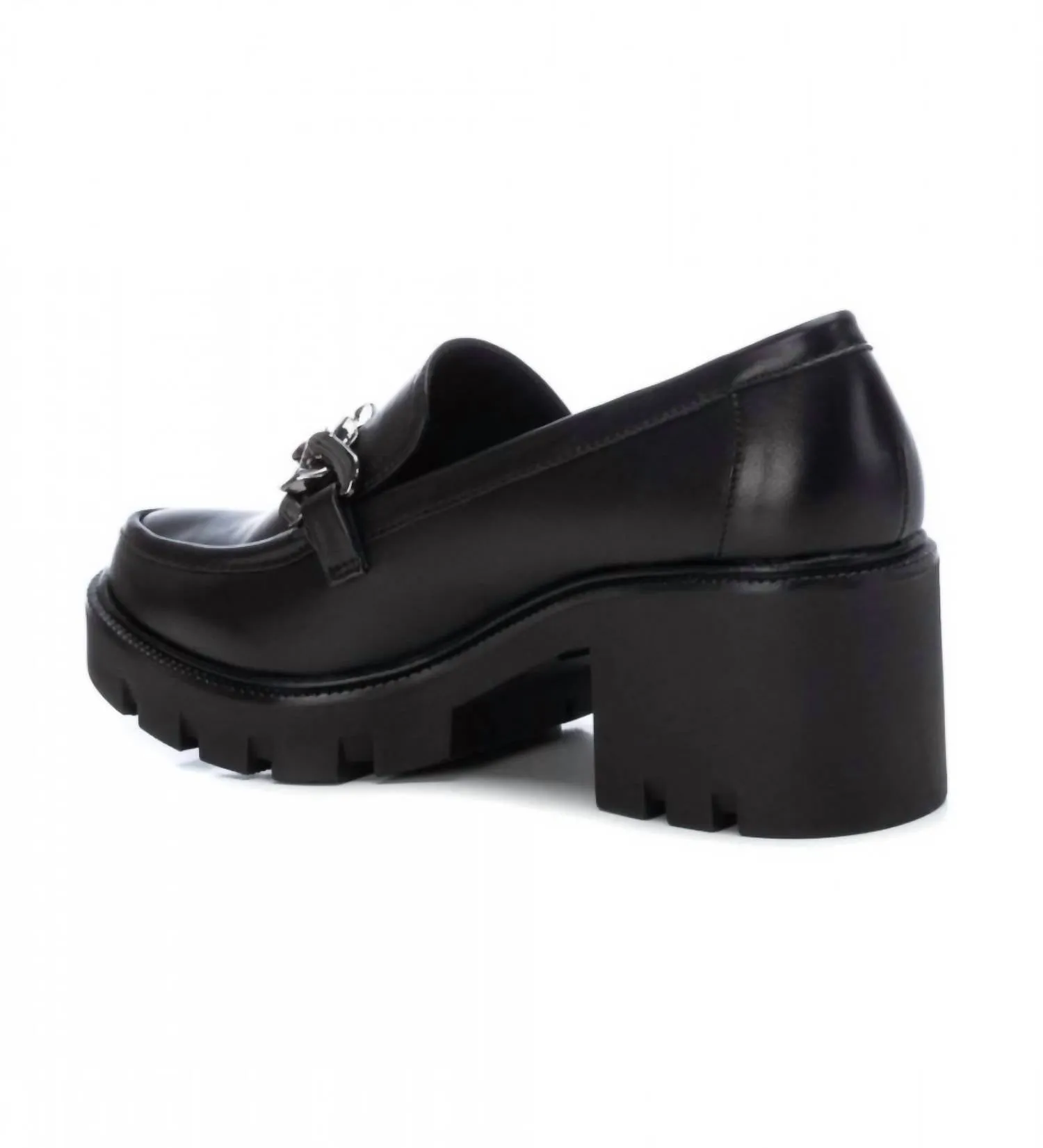 Women's Heeled Moccasins In Black