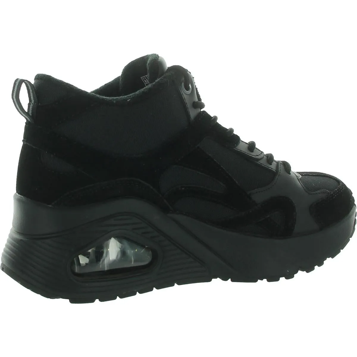 Womens Lace-Up Leather High-Top Sneakers