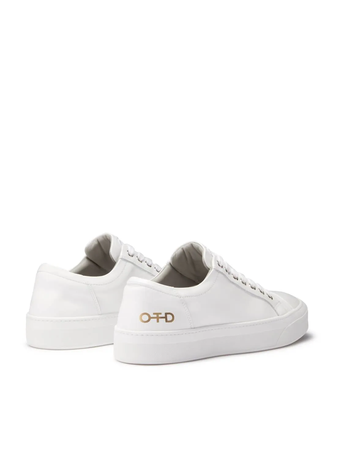 Women's Leather Low-Top Sneaker In White