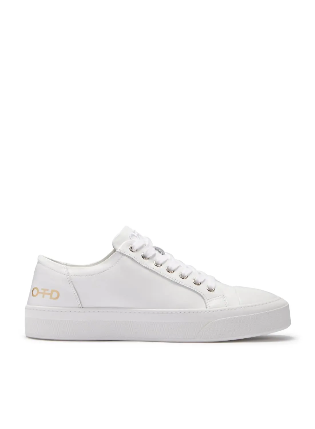Women's Leather Low-Top Sneaker In White