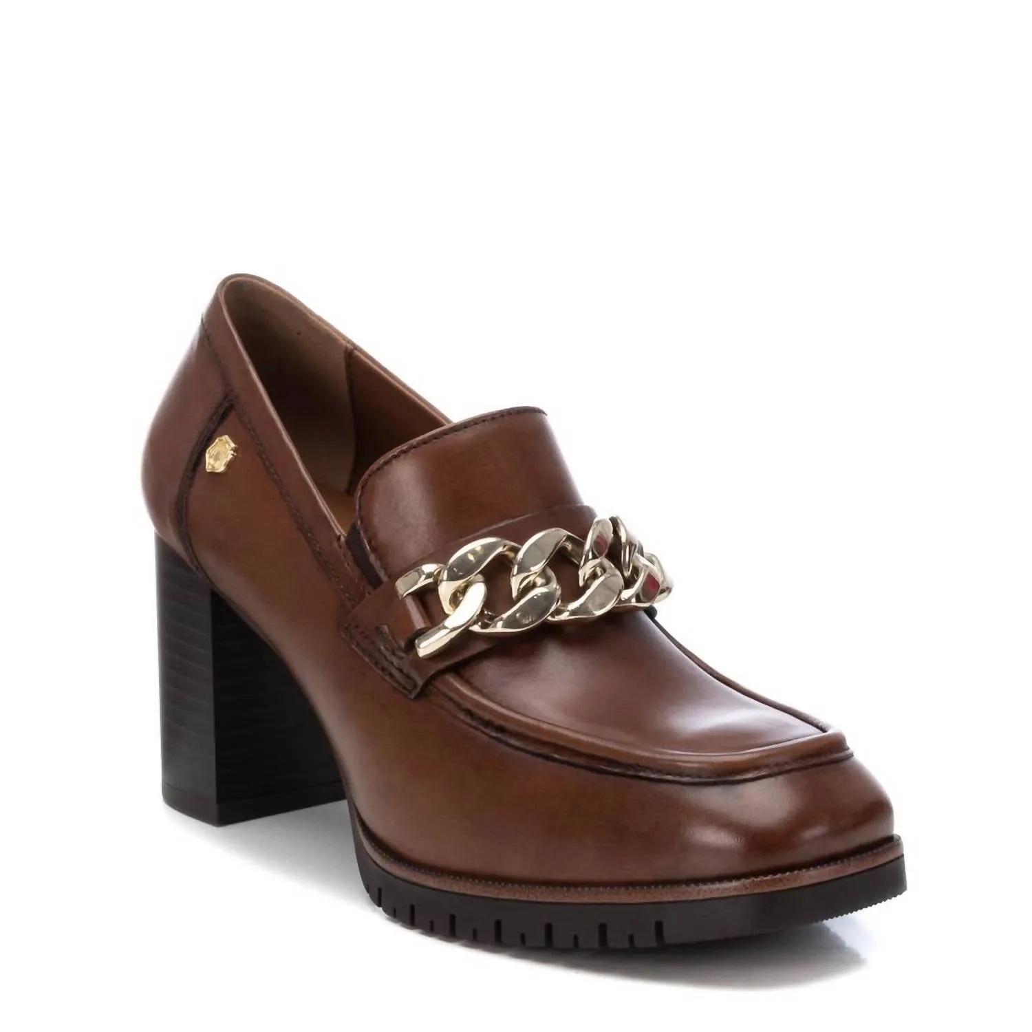 Women's Leather Moccasins In Camel