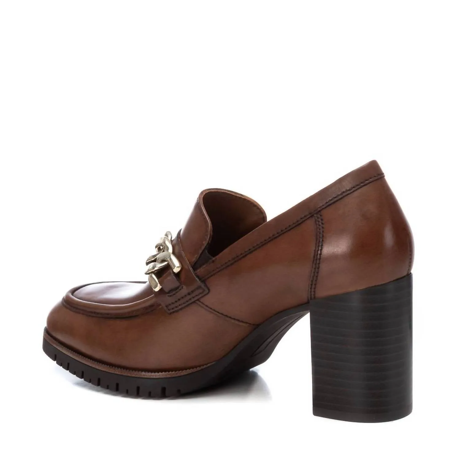 Women's Leather Moccasins In Camel