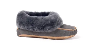 Women's Moccasin Shoes In Charcoal