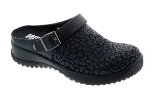 Women's Savannah Clogs In Black Animal Stretch