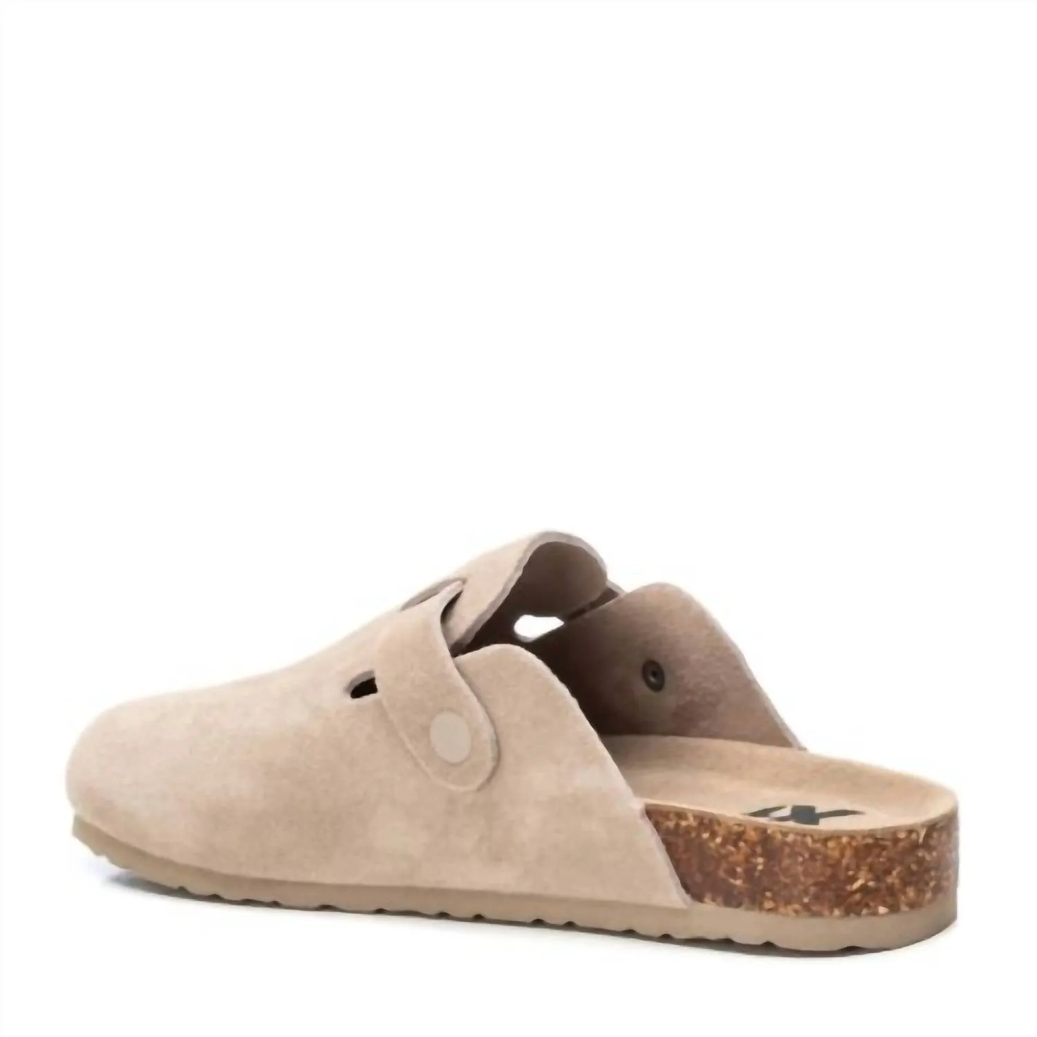Women's Suede Clogs In Beige