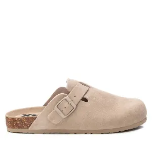 Women's Suede Clogs In Beige