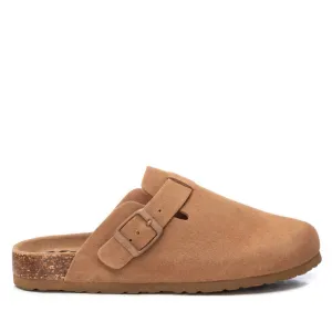 Women's Suede Clogs In Camel