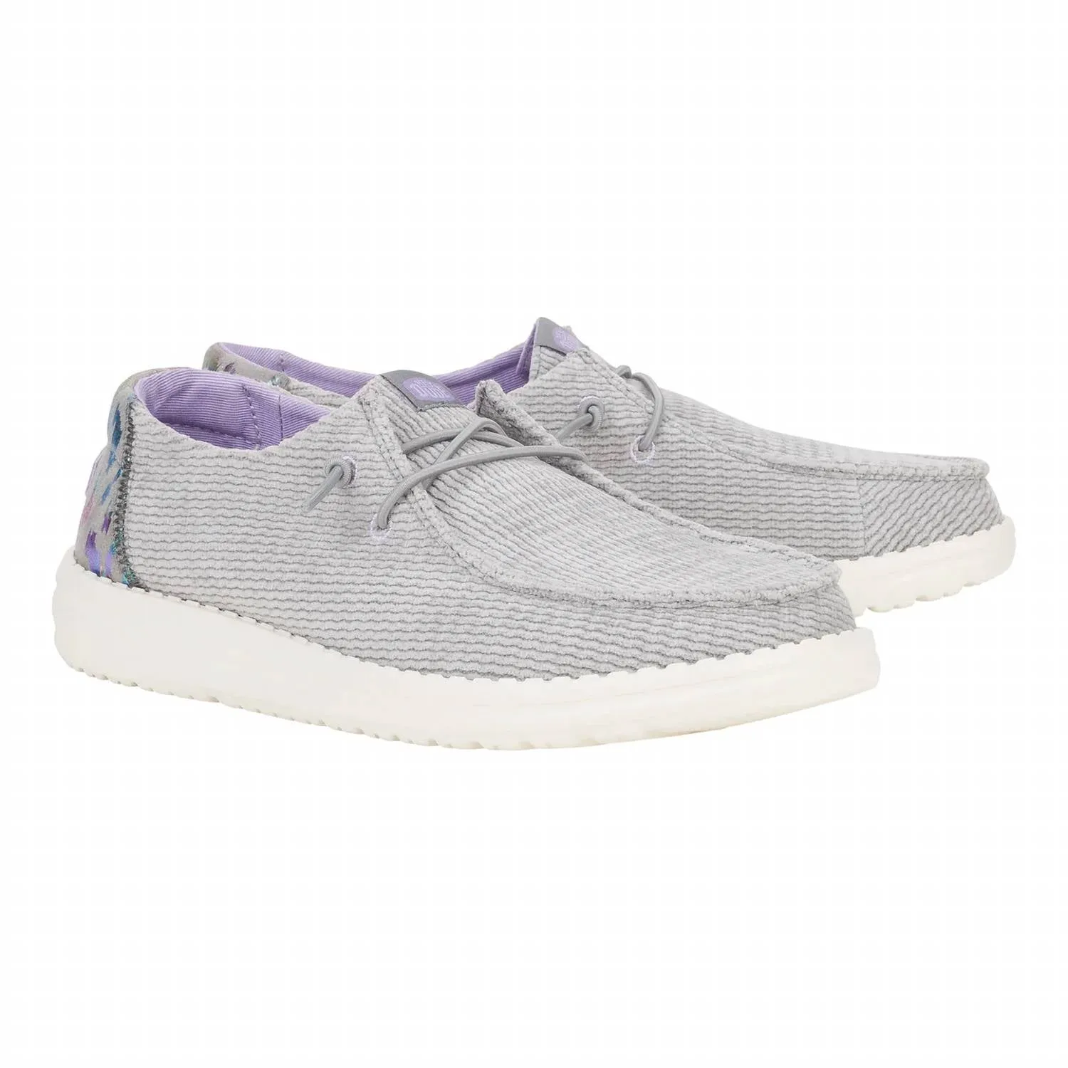Women's Wendy Moccasin Shoe In Corduroy Grey