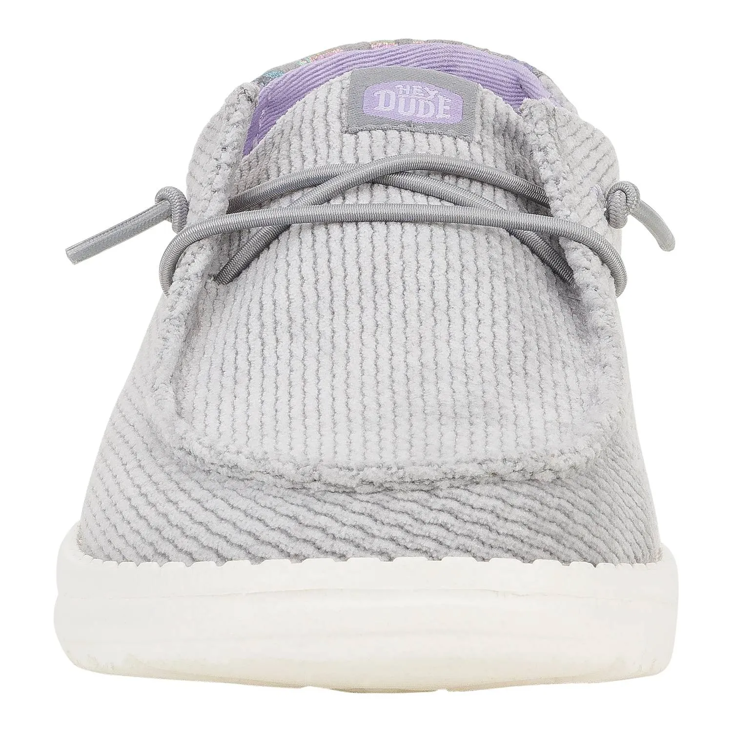 Women's Wendy Moccasin Shoe In Corduroy Grey