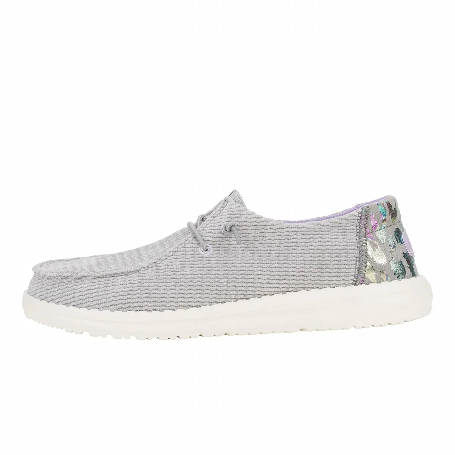 Women's Wendy Moccasin Shoe In Corduroy Grey