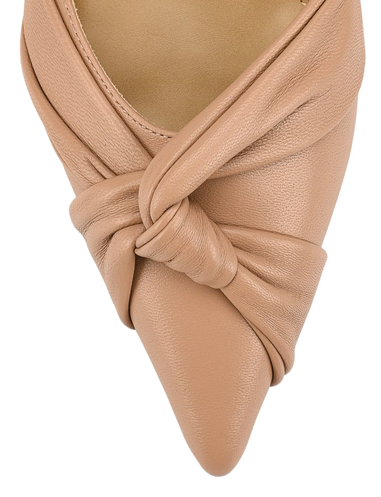 Yonder Slingback Kitten Heels - Almond Tan Leather