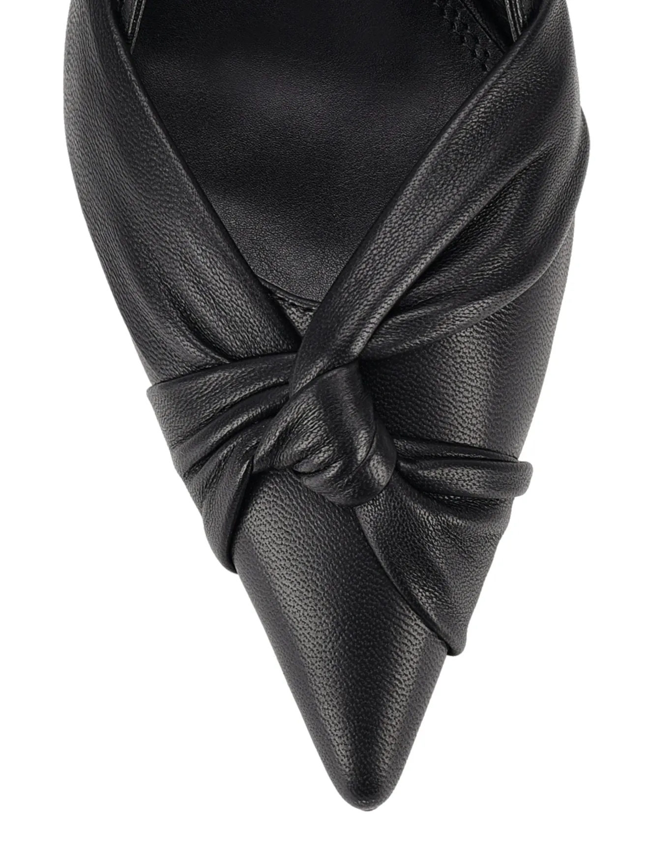 Yonder Slingback Kitten Heels - Black Leather