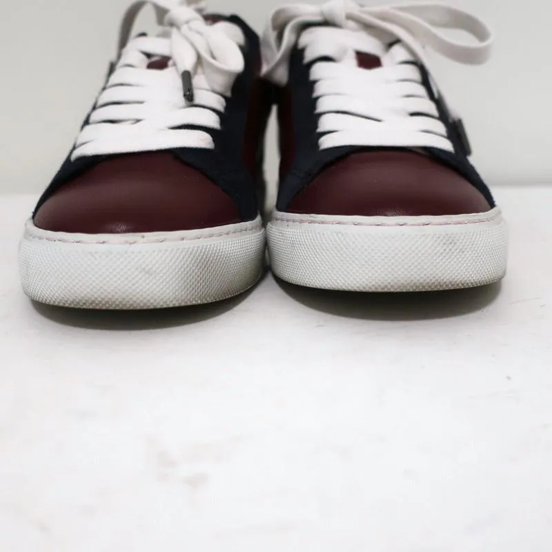 Zadig & Voltaire ZV1747 Flash Low Top Sneakers Burgundy Leather Size 36