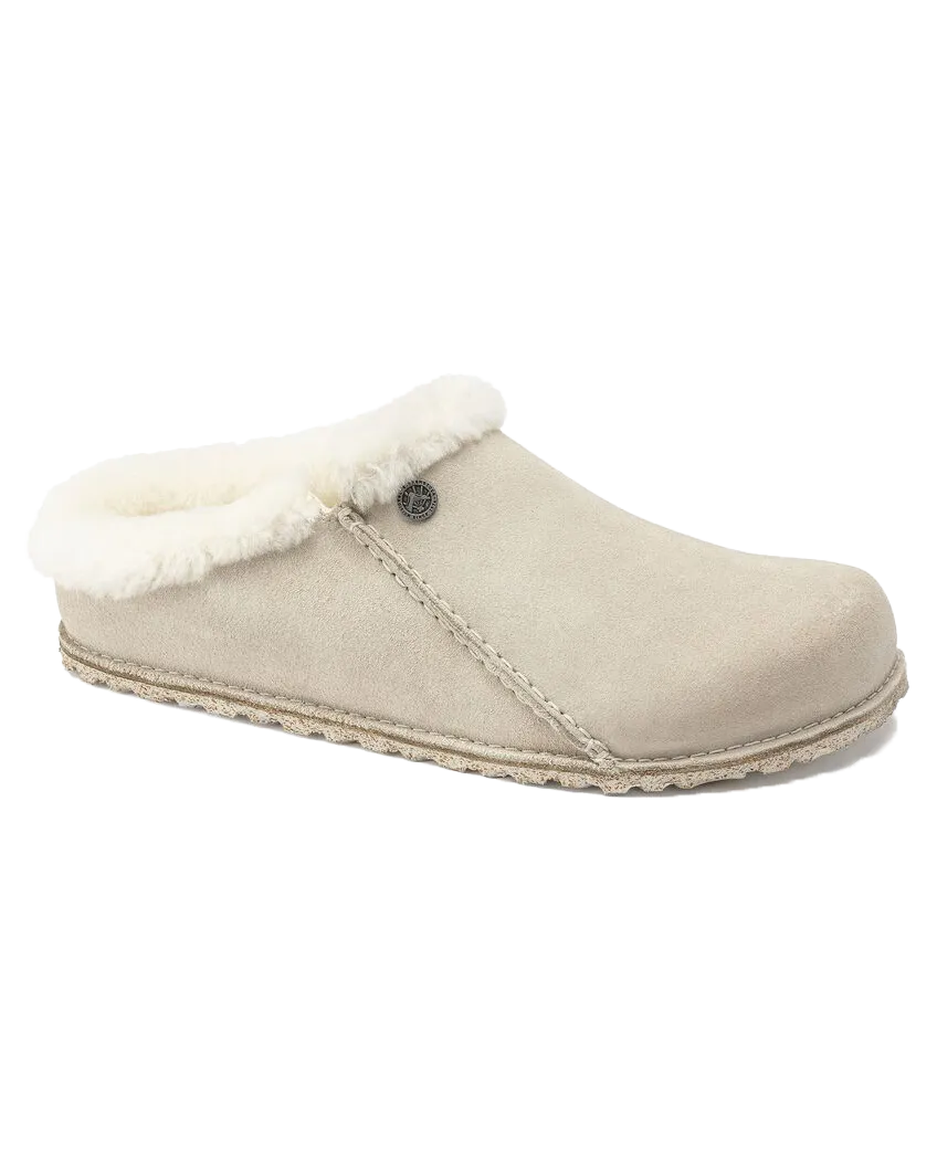 Zermatt Premium Suede Leather Slipper in Antique White