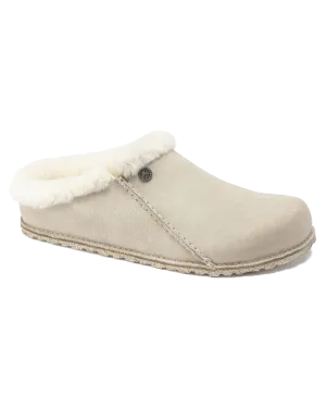 Zermatt Premium Suede Leather Slipper in Antique White